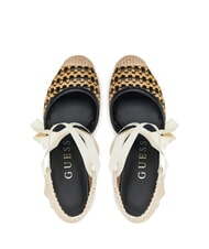 GUESS CYRENAM  Sandale Espadrile &icirc;nalte BLACK - Pantofi femei - 4
