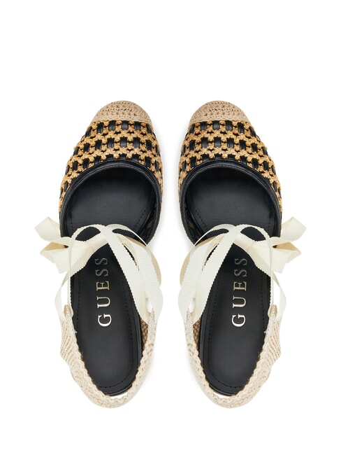 CYRENAM  Sandale Espadrile &icirc;nalte BLACK - Pantofi femei