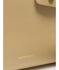 BORBONESE DEJEUNER  Geanta de mana, cu bareta de umar, din piele nisip - Genți femei - 3