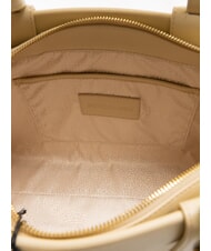 BORBONESE DEJEUNER  Geanta de mana, cu bareta de umar, din piele nisip - Genți femei - 5