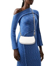 COCCINELLE MERVEILLE Geanta de umar din piele texturata alb - Genți femei - 4