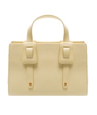 BORBONESE DEJEUNER Small Geanta de mana, cu bareta de umar, din piele ghimbir - Genți femei - 3