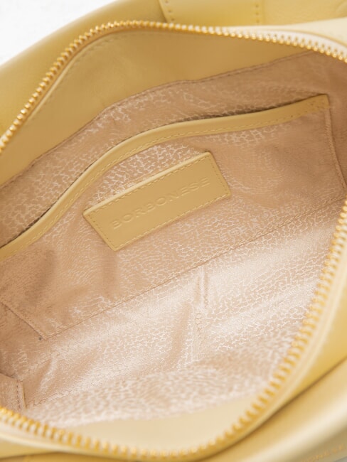 DEJEUNER Small Geanta de mana, cu bareta de umar, din piele ghimbir - Genți femei