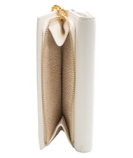 BORBONESE LETTERING PLATE  Portofel din piele de dama alb - Portofele femei - 4