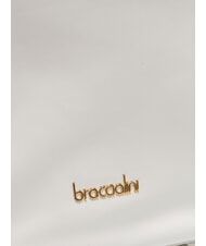 BRACCIALINI NORA Rucsac din piele cu lanțuri alb - Genți femei - 3