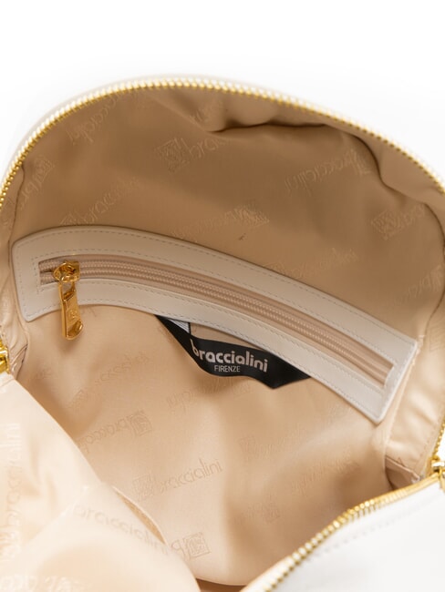 NORA Rucsac din piele cu lanțuri alb - Genți femei