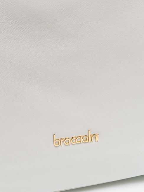 NORA Geanta de cumparaturi din piele cu catarame alb - Genți femei