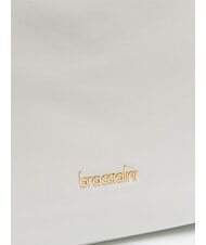 BRACCIALINI NORA Geanta de cumparaturi din piele cu catarame alb - Genți femei - 3