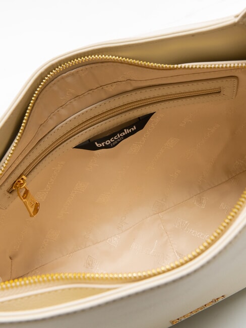 HELLEN Geanta de umar din piele bej - Genți femei