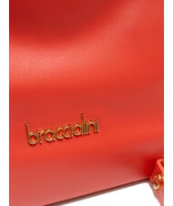 BRACCIALINI SOFIA Geanta de mana din piele cu flori mici roșu - Genți femei - 3
