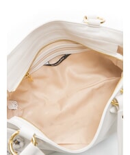 BRACCIALINI SOFIA Geanta de mana din piele cu flori mici alb - Genți femei - 6