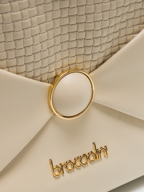 NAOMI Rucsac rotund din piele bej - Genți femei