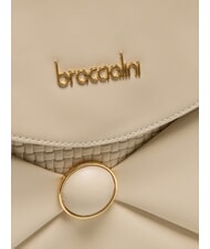 BRACCIALINI NAOMI Geanta ghiozdan din piele bej - Genți femei - 3