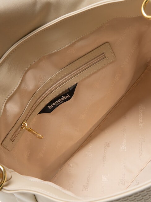 NAOMI Geanta ghiozdan din piele bej - Genți femei