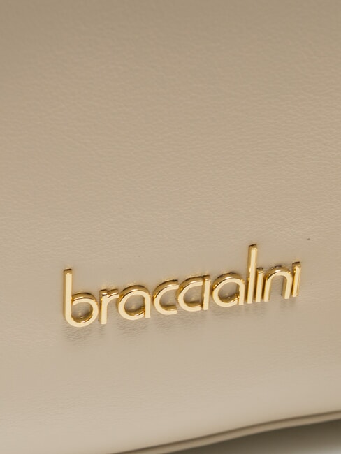 NORA Geanta ghiozdan din piele cu catarame bej - Genți femei