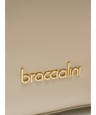 BRACCIALINI NORA Geanta ghiozdan din piele cu catarame bej - Genți femei - 3