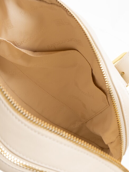 NORA Geanta ghiozdan din piele cu catarame bej - Genți femei