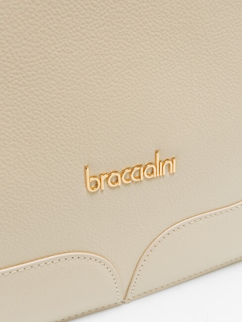 HELLEN Geanta de cumparaturi din piele bej - Genți femei