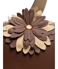 BRACCIALINI SOFIA Geanta de mana din piele cu floare maro - Genți femei - 4