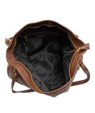 BRACCIALINI NAOMI Geanta de umar din piele cu lant maro - Genți femei - 5