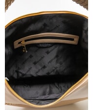 BRACCIALINI NAOMI Geanta hobo din piele cu lant bej - Genți femei - 5