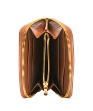BRACCIALINI BASIC Portofel din piele mic cu fermoar maro - Portofele femei - 2
