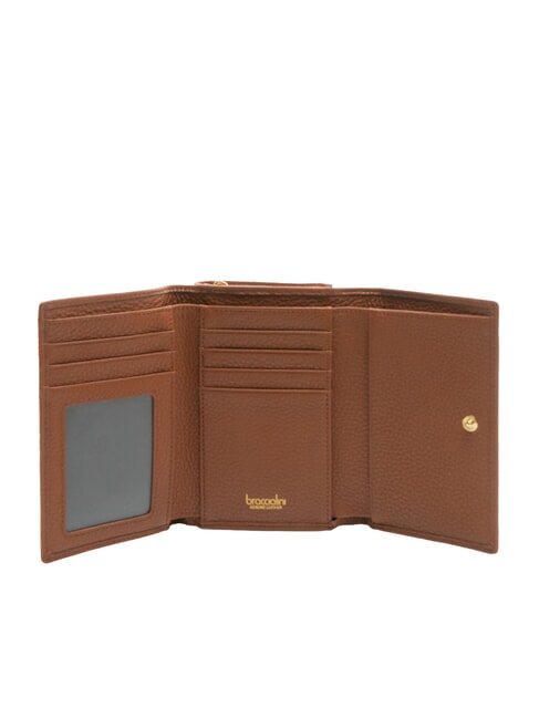 BASIC Portofel mediu din piele maro - Portofele femei