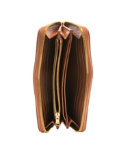 BRACCIALINI BASIC Portofel mare cu fermoar din piele maro - Portofele femei - 2