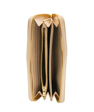 BRACCIALINI BASIC Portofel mare cu fermoar din piele bej - Portofele femei - 2