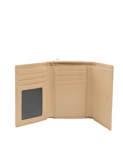 BASIC Portofel mediu din piele bej - Portofele femei