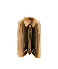 BRACCIALINI BASIC Portofel din piele mic cu fermoar bej - Portofele femei - 2