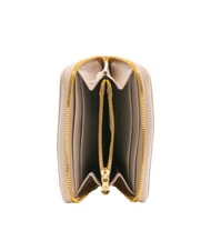 BRACCIALINI BASIC Portofel din piele mic cu fermoar pudra de fata - Portofele femei - 2