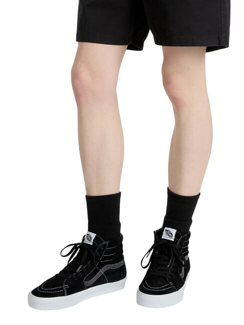 SK8-HI  Tenisi din piele porc de piele intoarsa neagra - Pantofi unisex