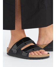 BIRKENSTOCK UJI Sandale papuci din piele negru - Pantofi femei - 8