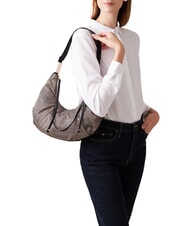 BORBONESE FOLD  Geantă moale de umăr OP / NATURAL / NEGRU - Genți femei - 5