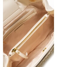 BRACCIALINI GISELLE Geanta de umar cu logo metalic bej - Genți femei - 5