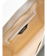 BRACCIALINI GRETA Geanta servieta din piele cu bareta de umar alb - Genți femei - 5