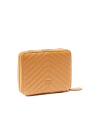 PINKO TAYLOR Quilted Portofel cu fermoar nugat-aur antic - Portofele femei - 3