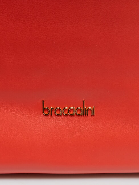 SOFIA Geanta de umar din piele cu flori mici roșu - Genți femei