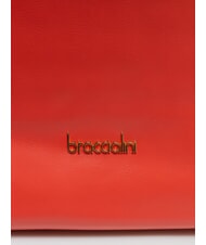 BRACCIALINI SOFIA Geanta de umar din piele cu flori mici roșu - Genți femei - 3