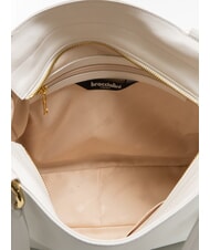 BRACCIALINI SOFIA Geanta de umar din piele cu flori mici alb - Genți femei - 6