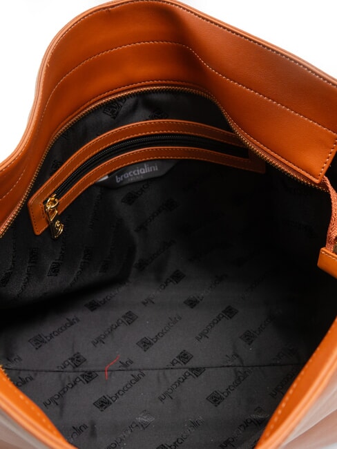 NORA Geantă Hobo din piele maro - Genți femei