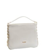 BRACCIALINI NORA Geantă Hobo din piele alb - Genți femei - 2