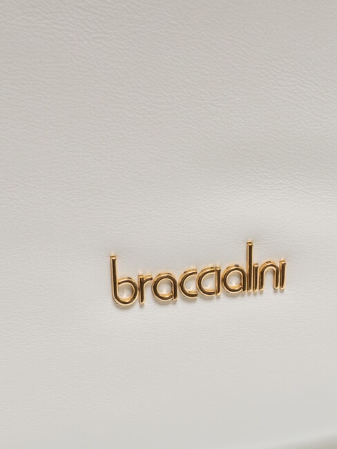 NORA Geantă Hobo din piele alb - Genți femei