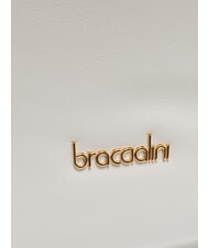 BRACCIALINI NORA Geantă Hobo din piele alb - Genți femei - 3