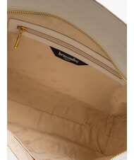 BRACCIALINI NORA Geantă Hobo din piele alb - Genți femei - 5