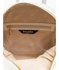 BRACCIALINI NAOMI Rucsac rotund din piele alb - Genți femei - 5