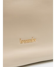 BRACCIALINI NORA Geantă Hobo din piele bej - Genți femei - 3