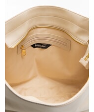 BRACCIALINI NORA Geantă Hobo din piele bej - Genți femei - 5