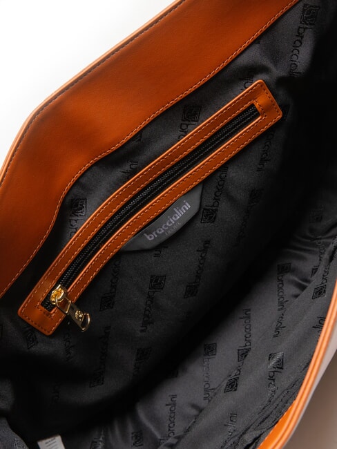 NORA Geanta de umar din piele maro - Genți femei